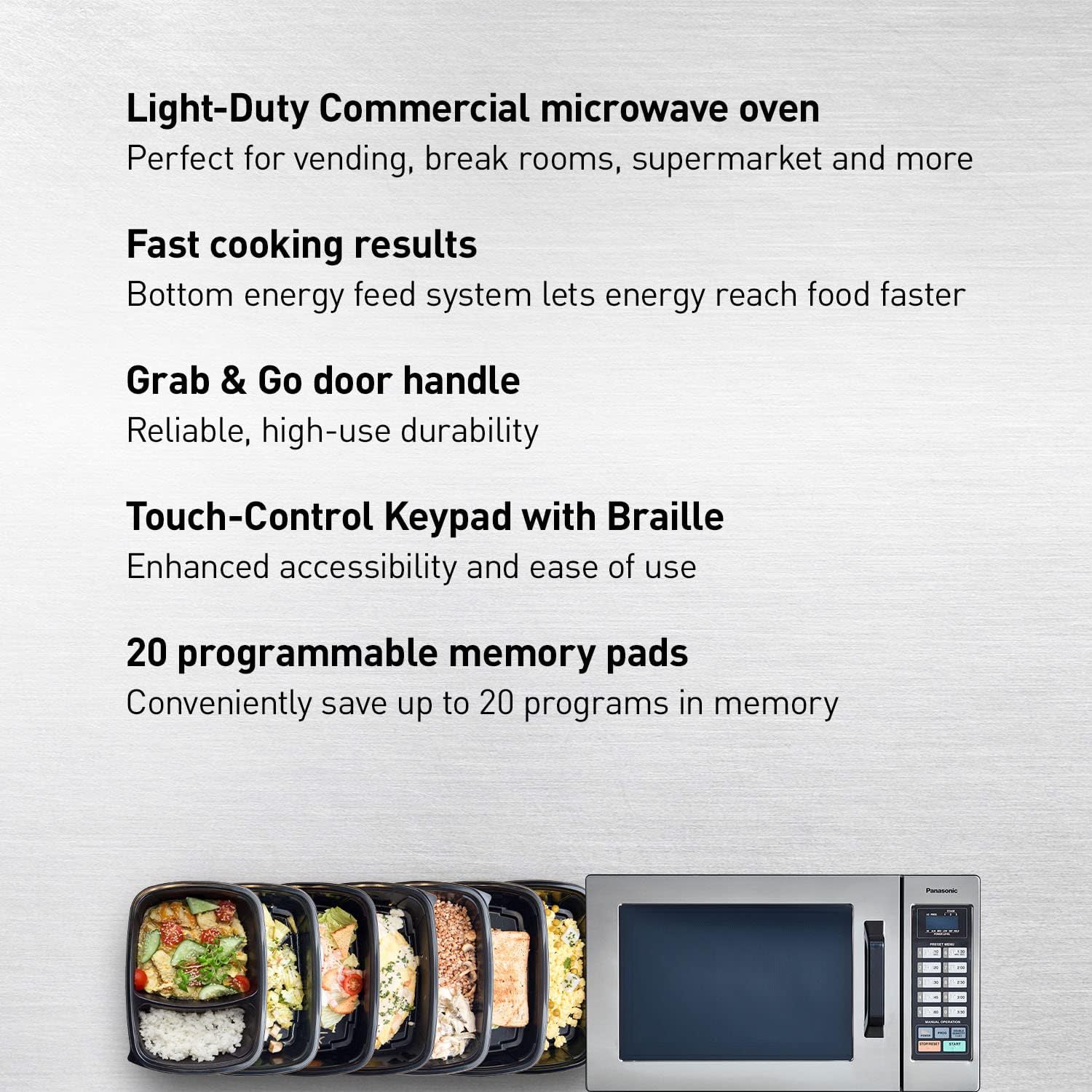 Panasonic Consumer NE1054F 1000 Watt Commercial Microwave Oven - Image 2